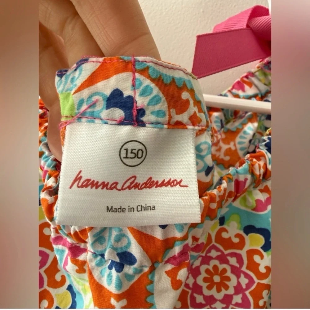 Hanna Andersson Bundle of 2 Paisley Floral Sleeveless Pillowcase Dresses 150/12